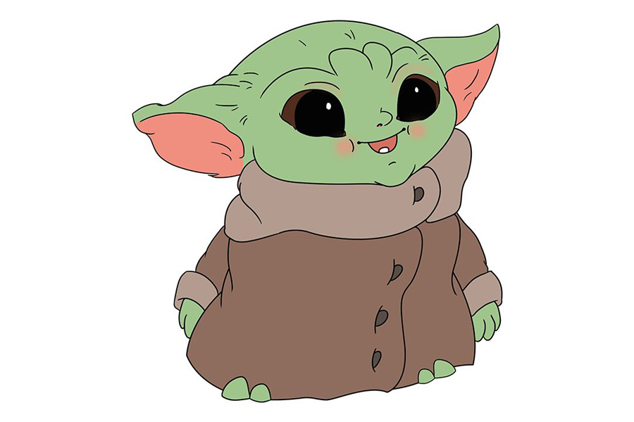 如何画可爱的尤达宝宝 曼达洛人