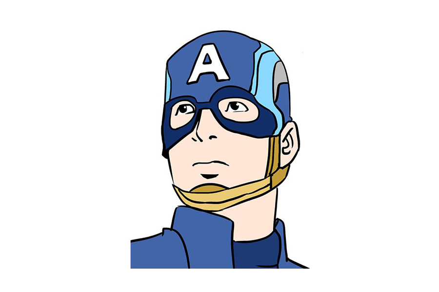 如何画美国队长