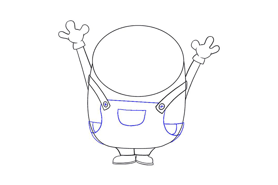 如何画小黄人鲍勃-图11