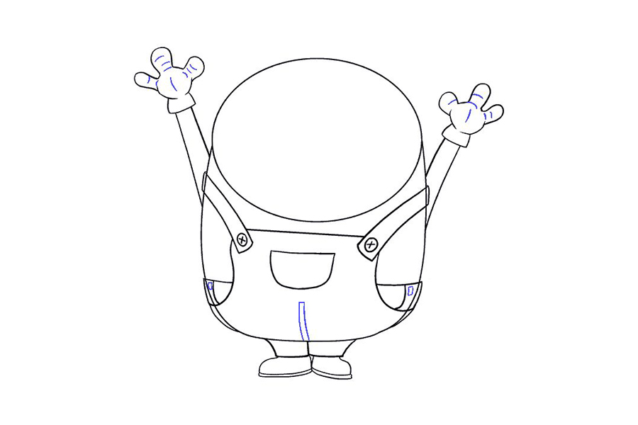 如何画小黄人鲍勃-图12