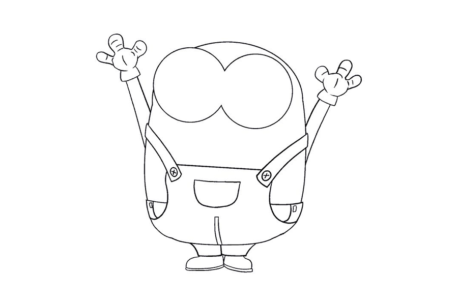 如何画小黄人鲍勃-图15