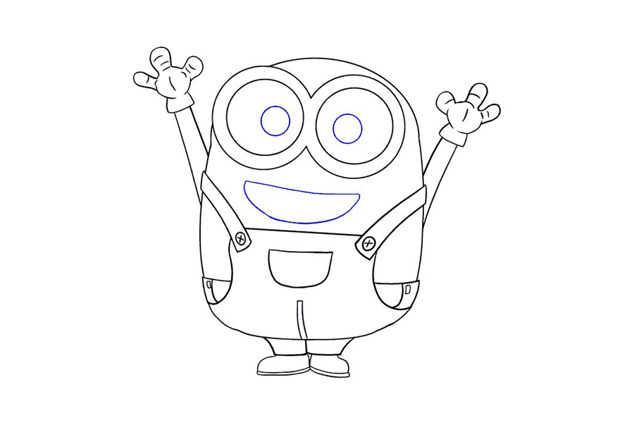 如何画小黄人鲍勃-图17