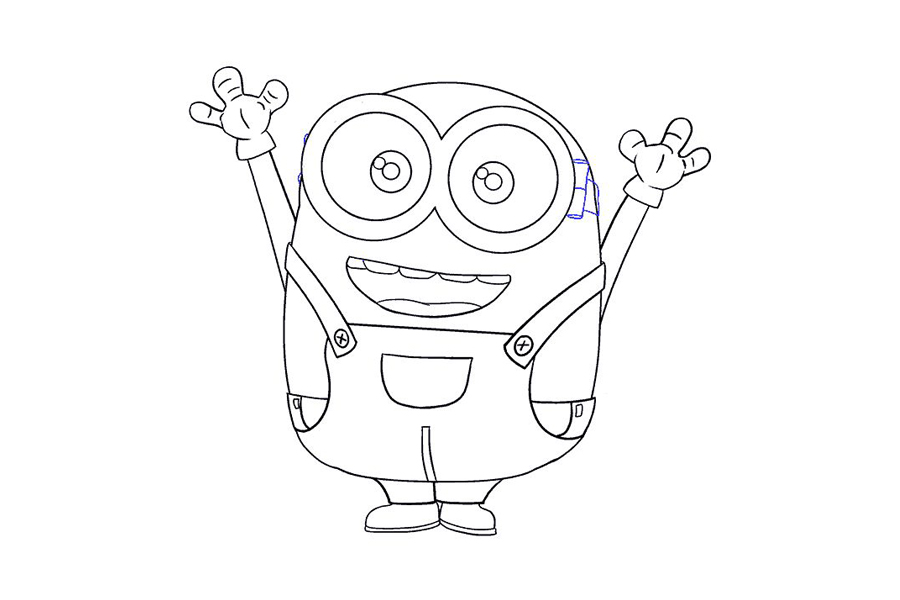 如何画小黄人鲍勃-图19