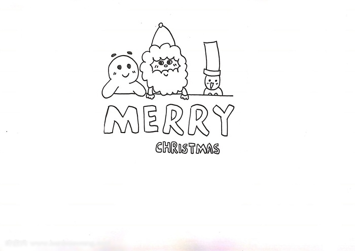 纯英文版圣诞节手抄报-图1
