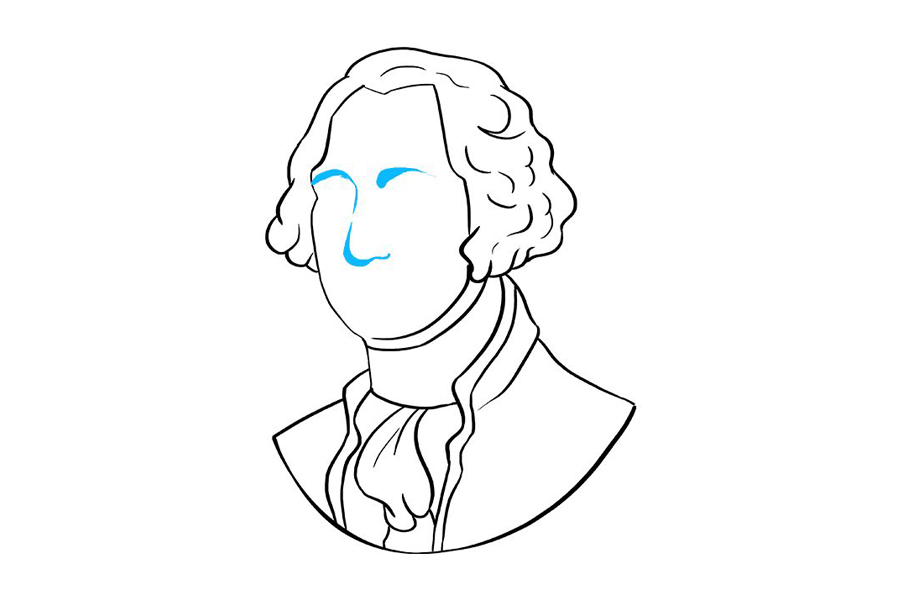 如何画乔治华盛顿-图7