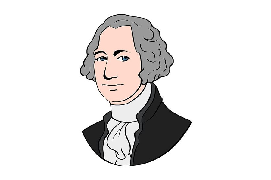 如何画乔治华盛顿