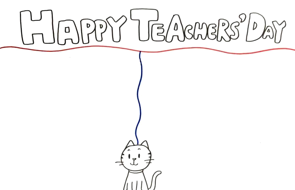 英文版教师节手抄报画法-图2
