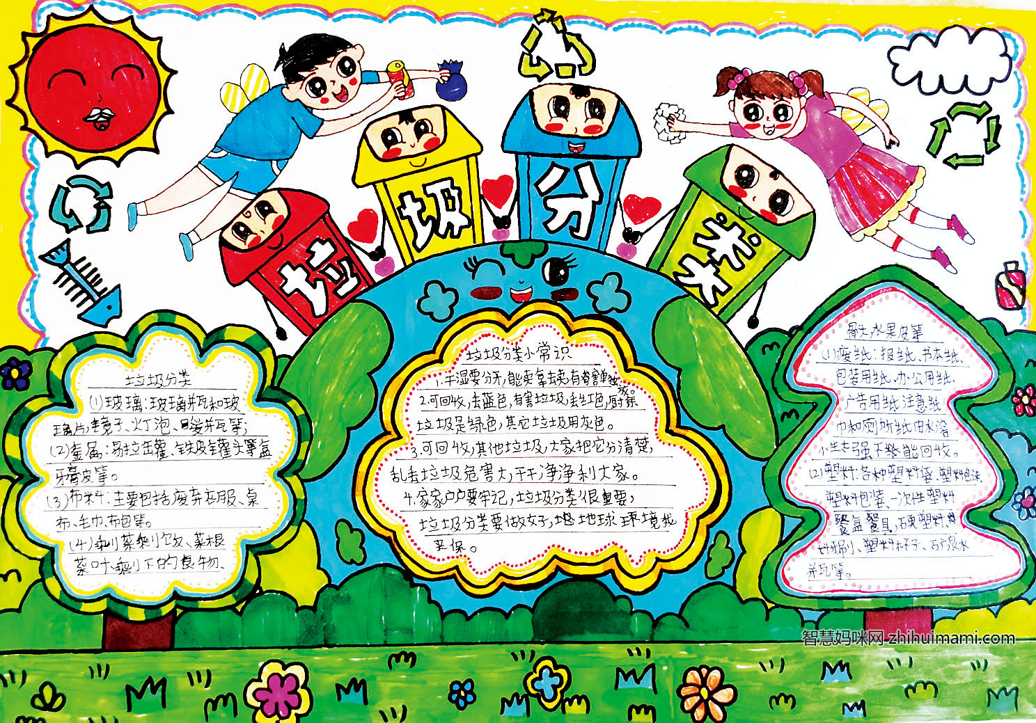 垃圾分类手抄报一等奖作品-图3