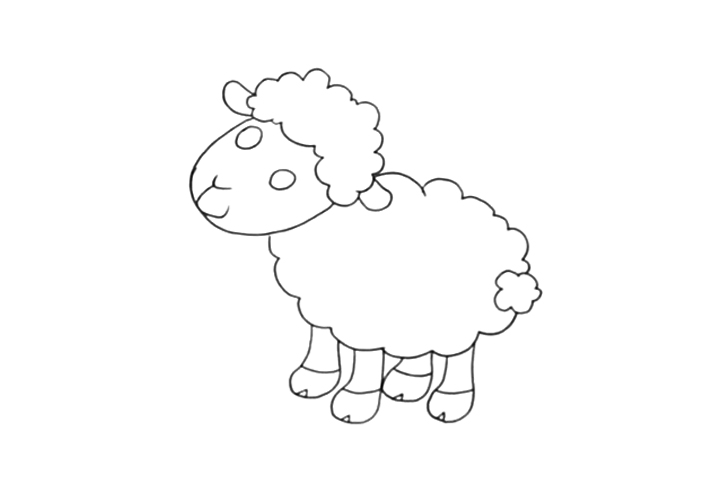 简单绵羊怎么画-图2