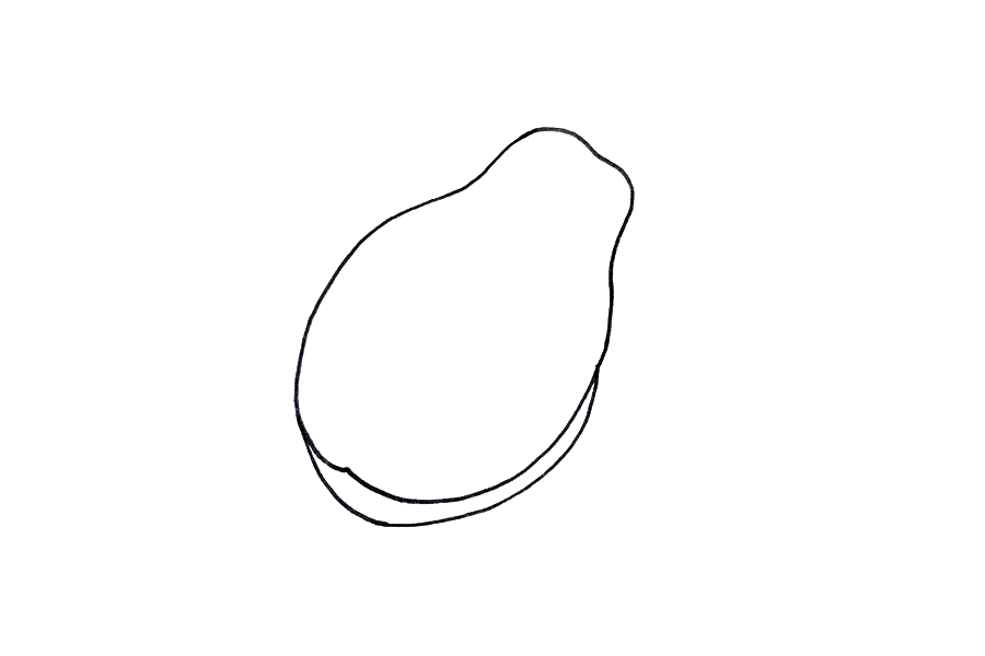 一步一步学画木瓜简笔画-图1