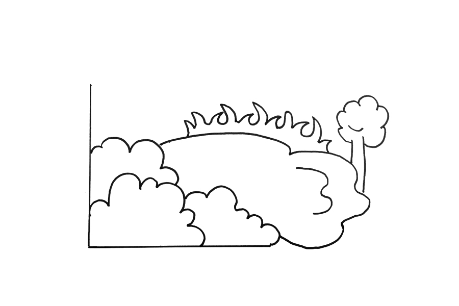 泥坑风景简笔画画法-图3