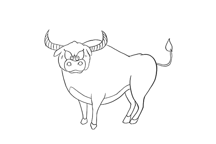 健壮的牛怎么画-图3