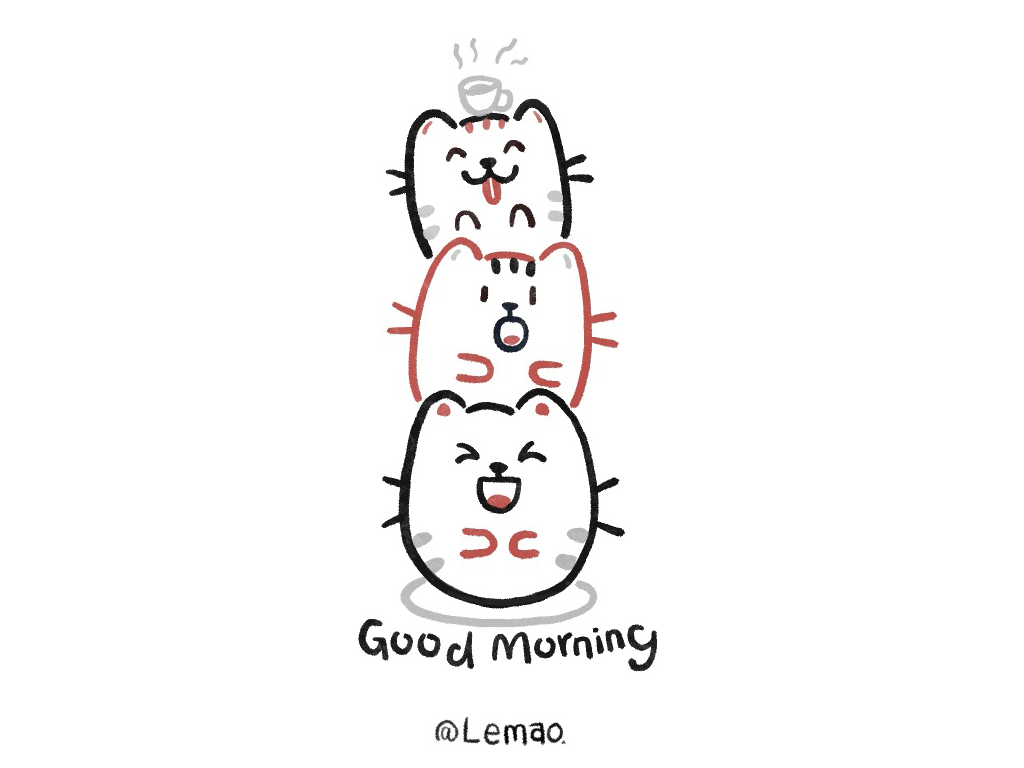 简单可爱的小猫简笔画-图8