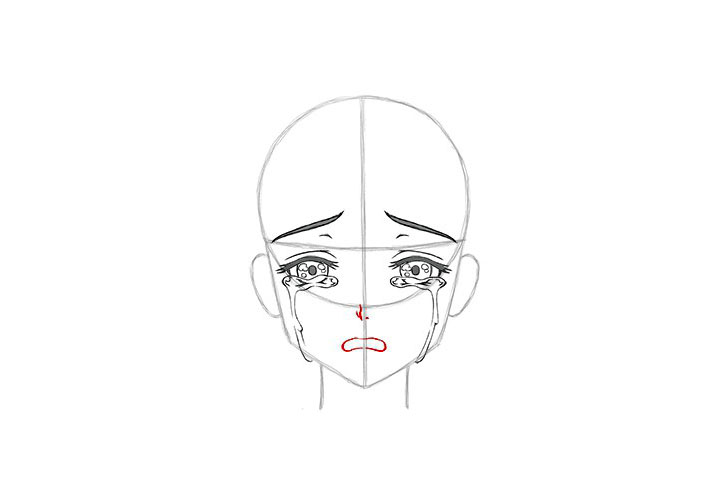 画短发女孩漫画-害怕表情的画法-图12