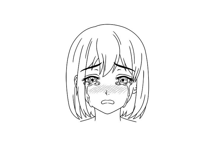 画短发女孩漫画-害怕表情的画法-图18