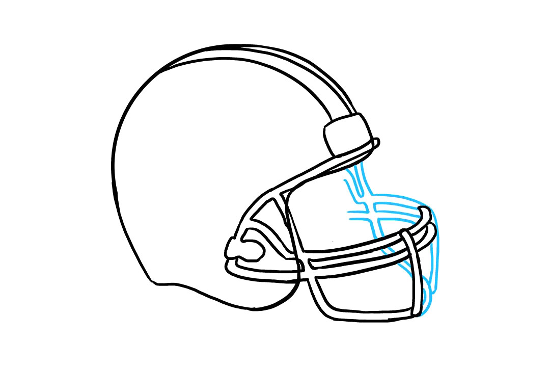 橄榄球运动员头盔怎么画-图8