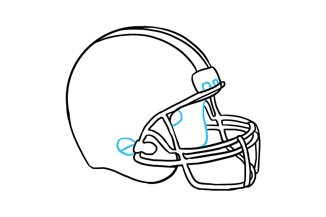 橄榄球运动员头盔怎么画-图9
