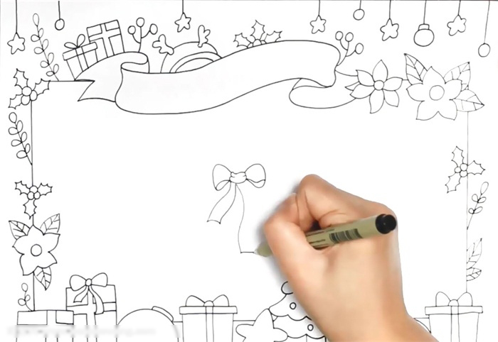 圣诞节手抄报-贺卡版-图2