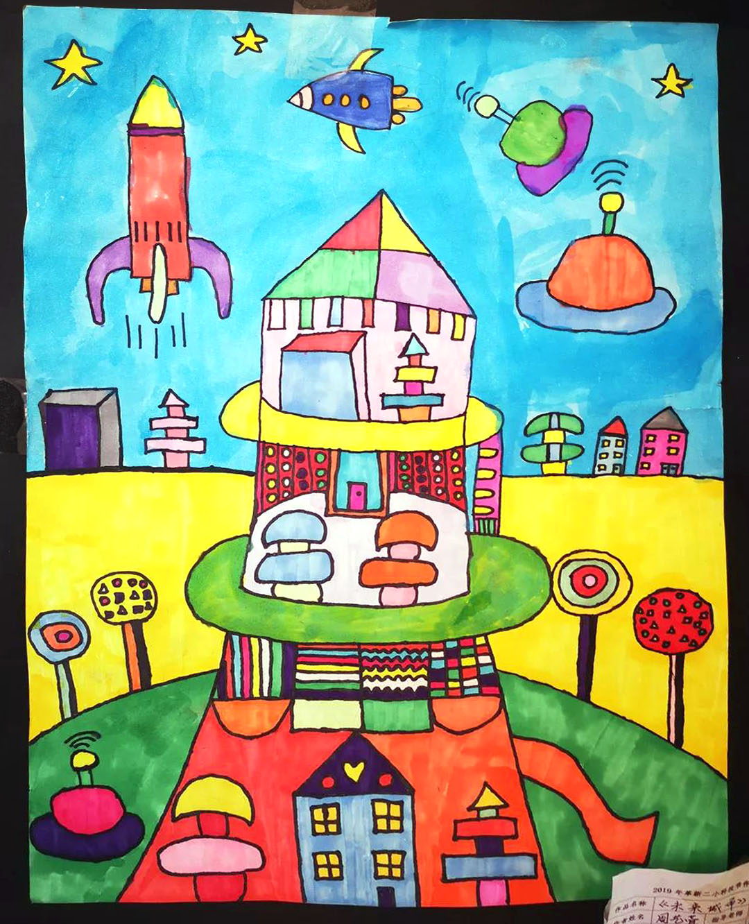 未来的城市创意儿童画-图3