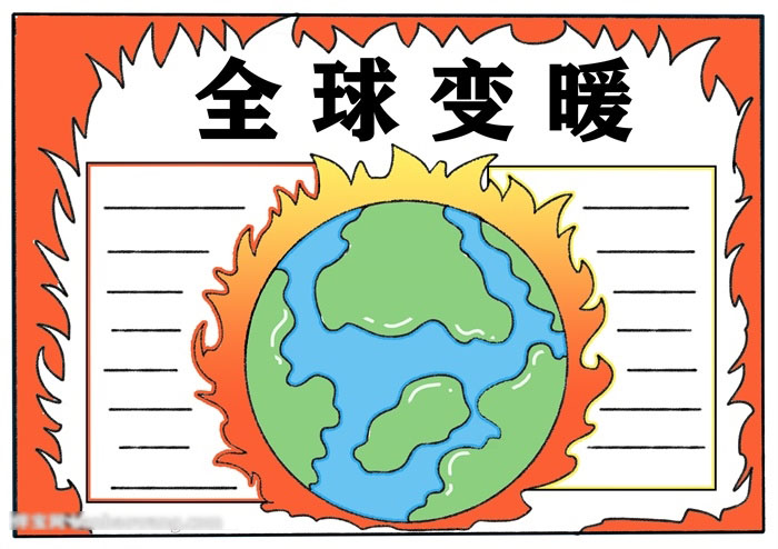 全球变暖手抄报一等奖作品