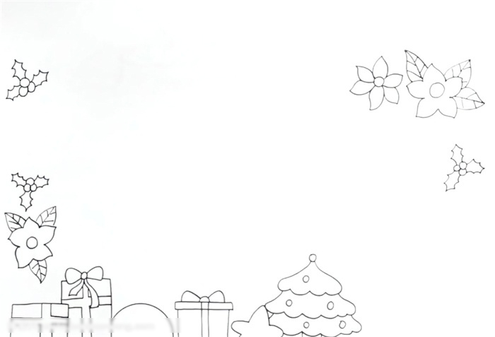 圣诞节手抄报卡片版-图1