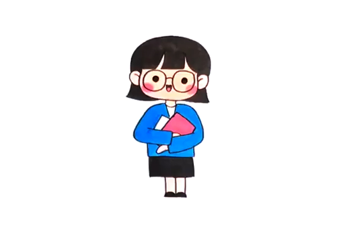 三张漂亮的老师简笔画图片-图2