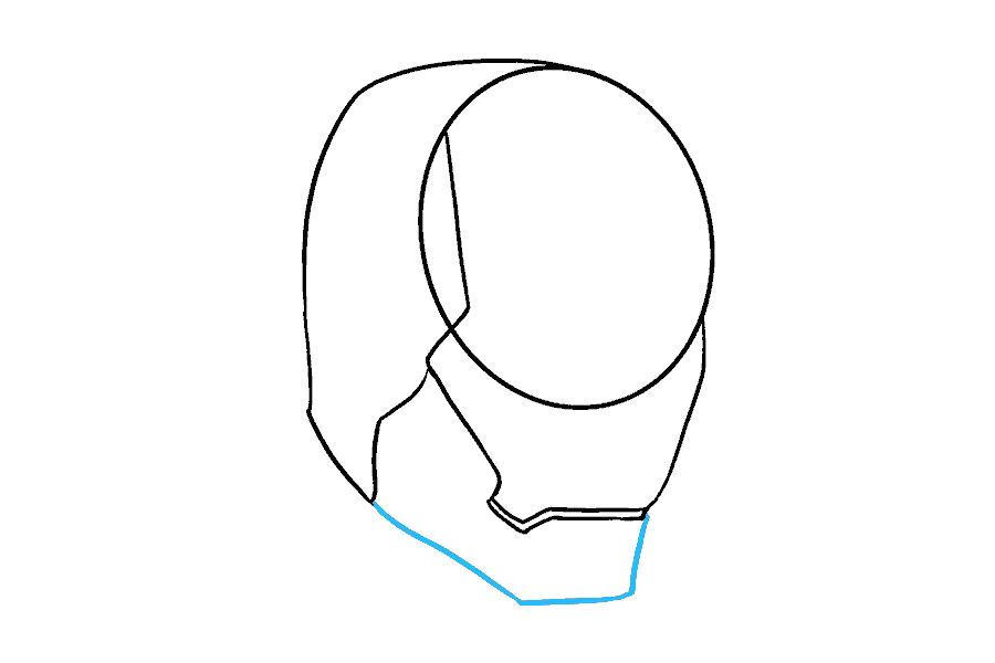 如何画钢铁侠面具-图5