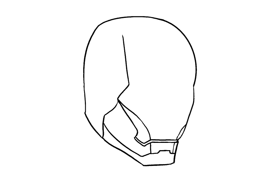 如何画钢铁侠面具-图8