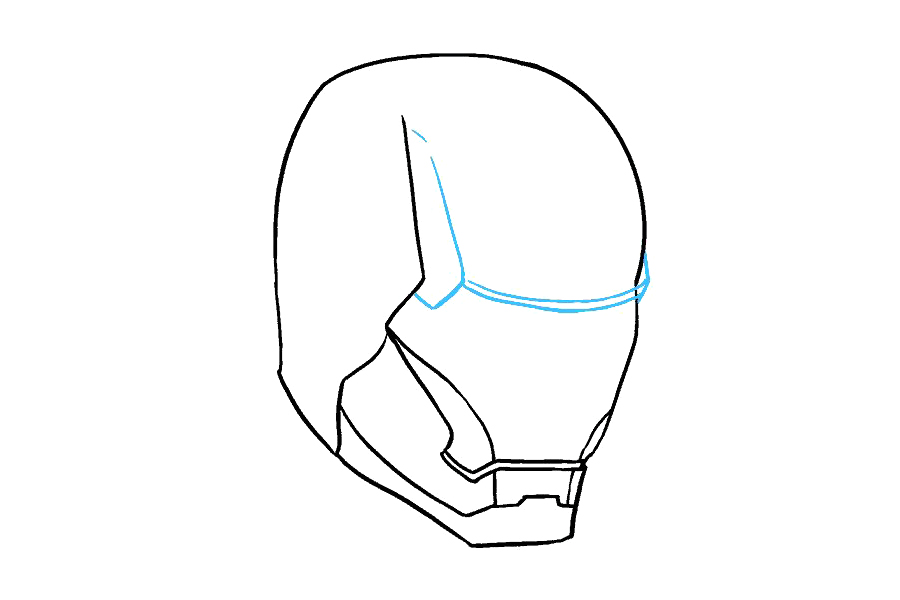 如何画钢铁侠面具-图9