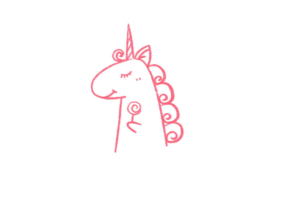 一步一步学画漂亮的独角兽-图6