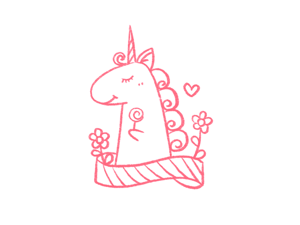 一步一步学画漂亮的独角兽-图7