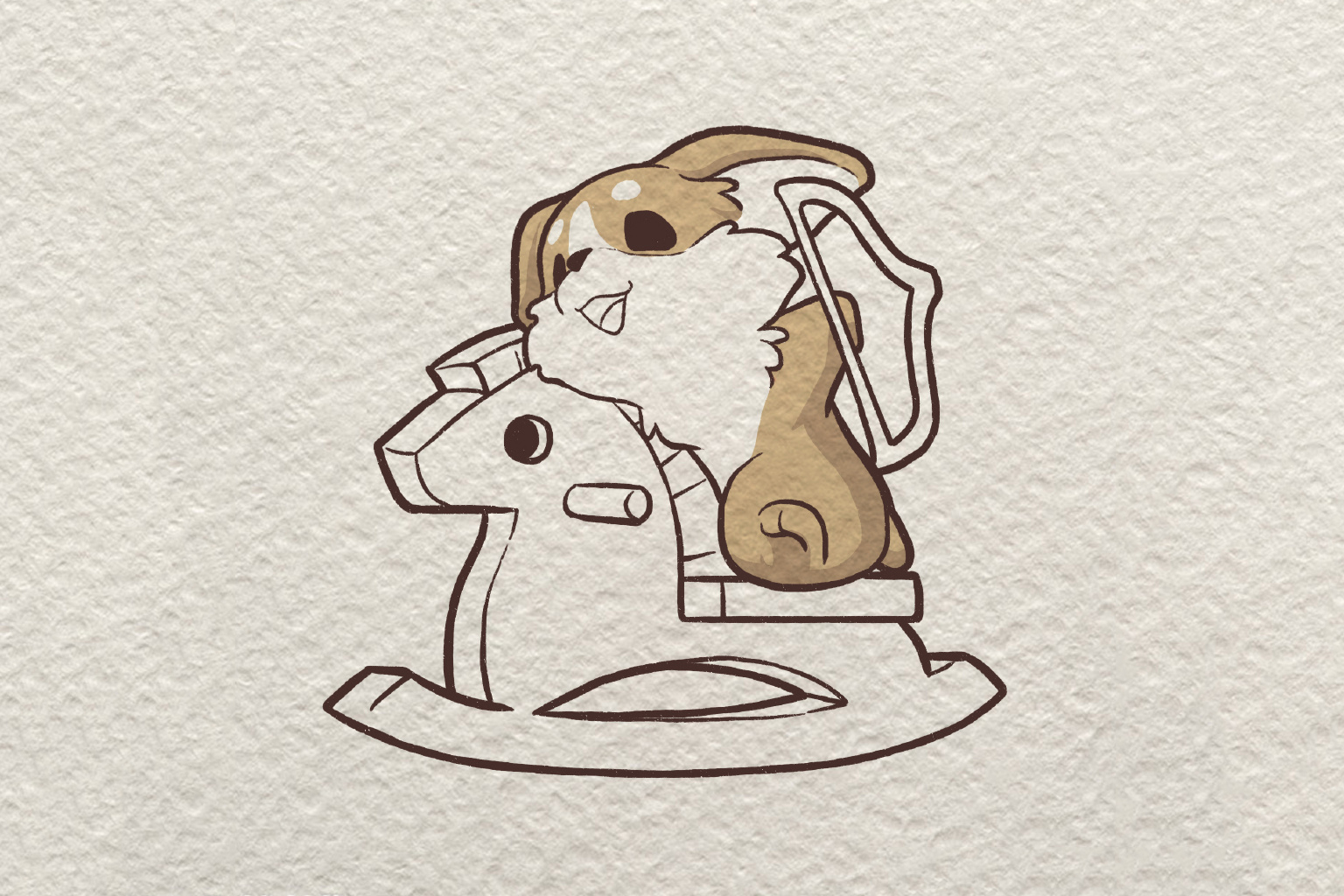 狗狗版射手座简笔画怎么画-图7