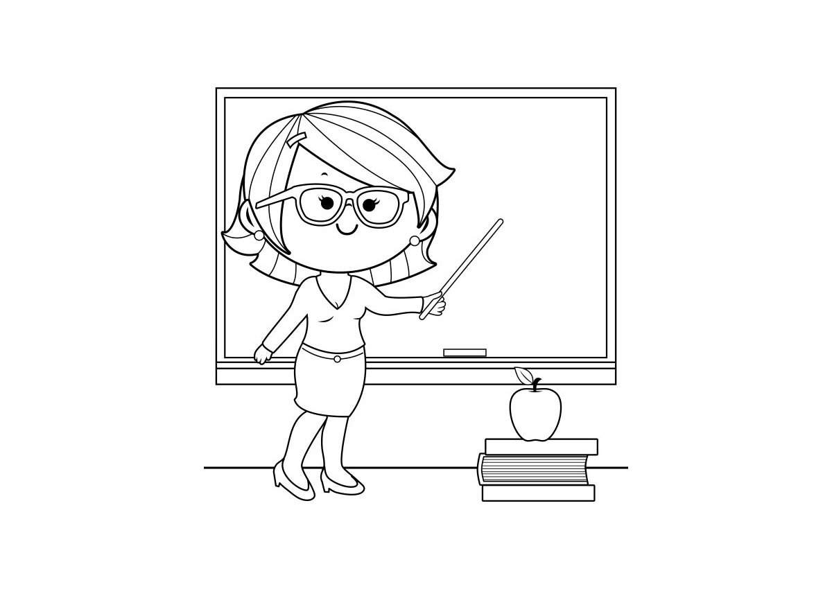 老师您辛苦了画画图片-图1