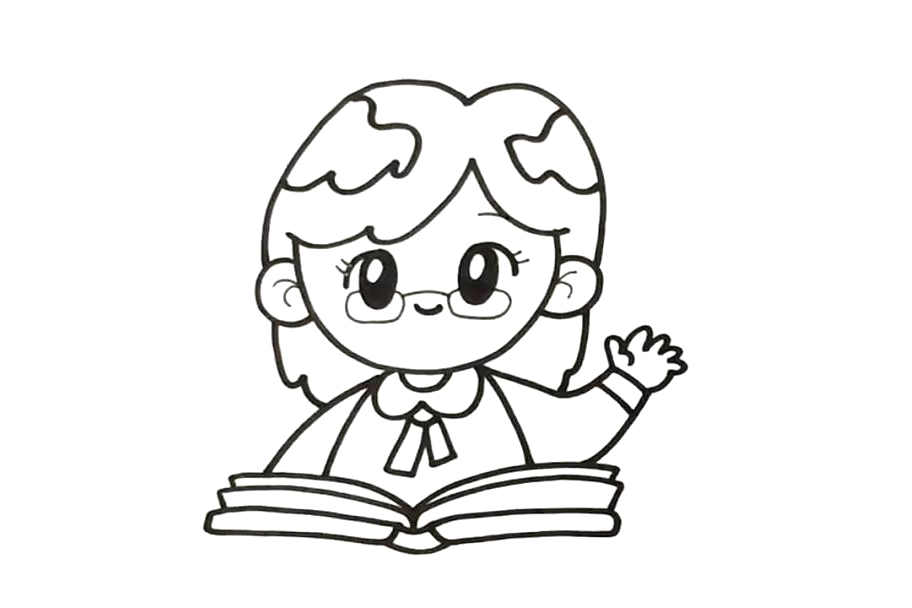 步骤4：最后画完整个人物的造型