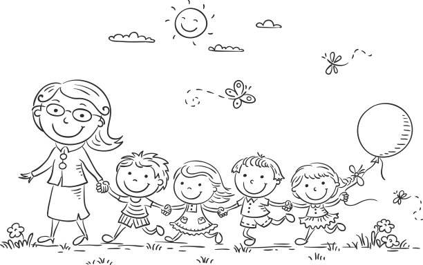 教师节快乐简笔画图片素材-图1