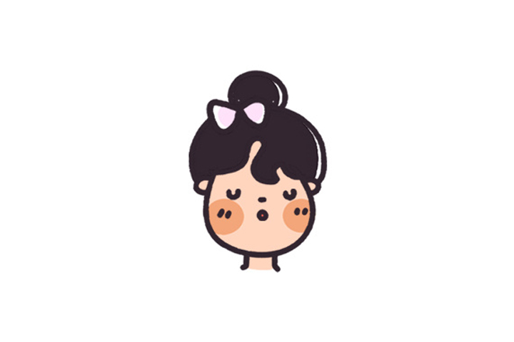 一组超可爱小女孩头像简笔画图片-图2