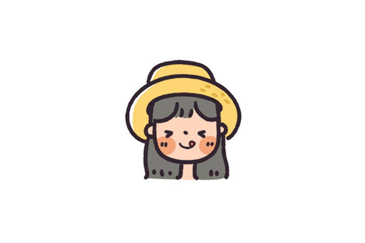 一组超可爱小女孩头像简笔画图片-图7