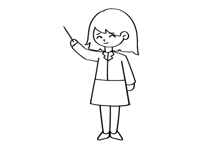 温柔的老师怎么画-图4