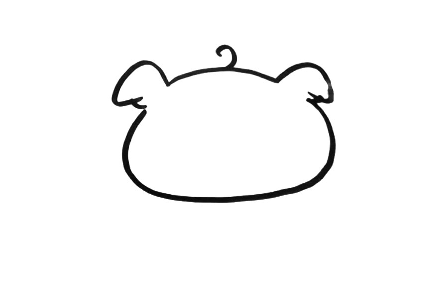 可爱卡通小猪怎么画-图1