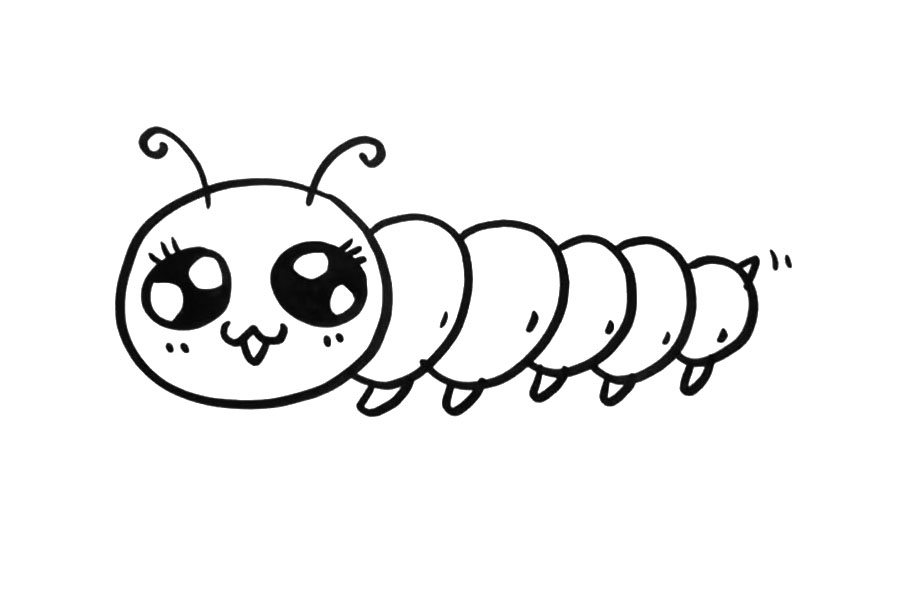 一步一步学画可爱毛毛虫-图5