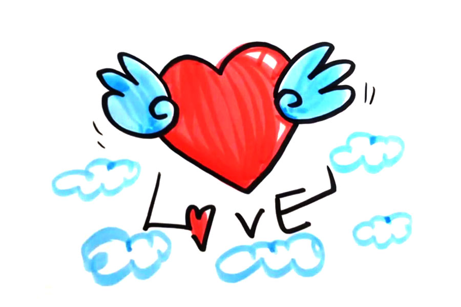 情人节简笔画爱心怎么画