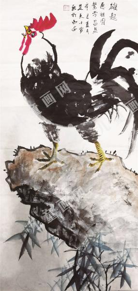 大公鸡儿童画作品