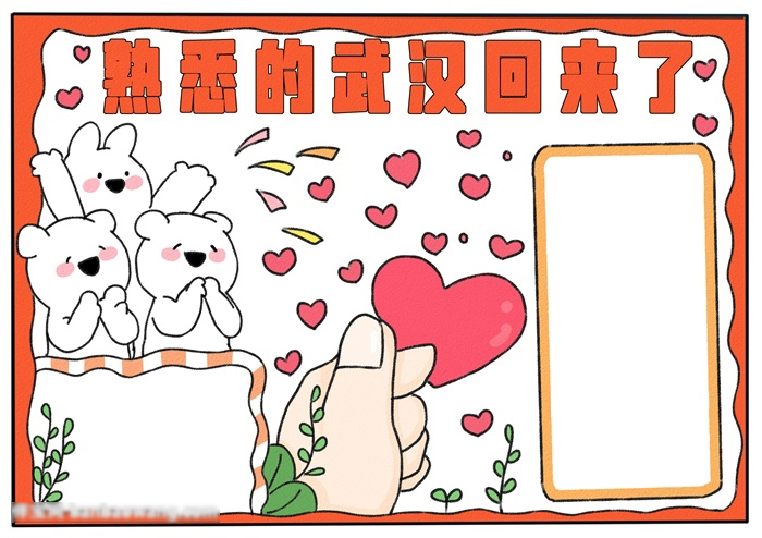 小学四年级熟悉的武汉回来了手抄报-图4