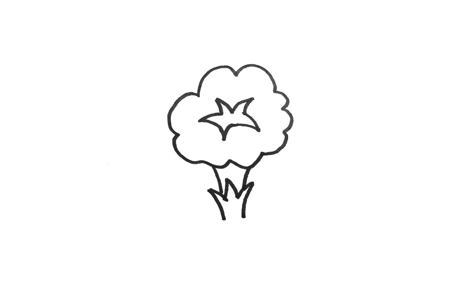 简笔画牵牛花的画法步骤-图2