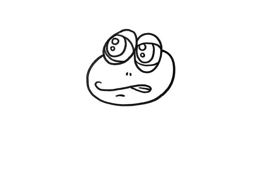 动物简笔画大全 青蛙简笔画怎么画-图1