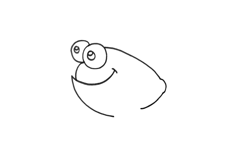 简笔画热带鱼怎么画-图2