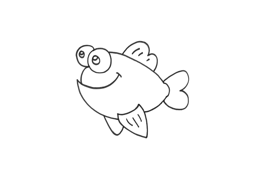 简笔画热带鱼怎么画-图3