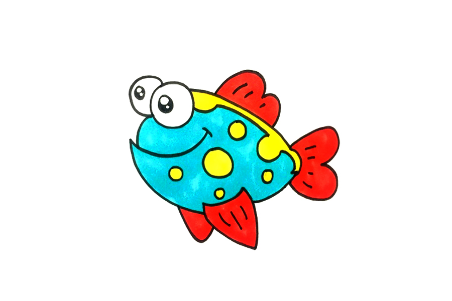 简笔画热带鱼怎么画