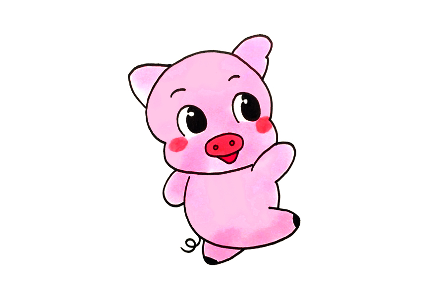 卡通动物简笔画 小猪怎么画