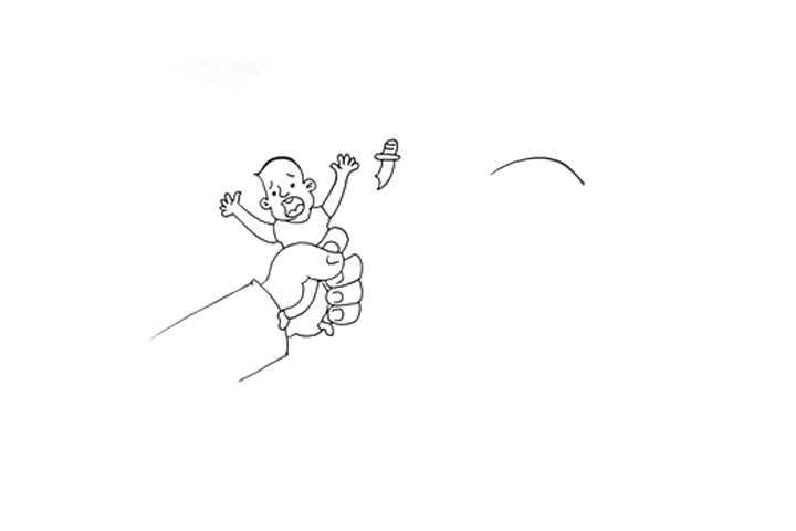 扫黑除恶儿童创意简笔画画法步骤-图2